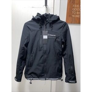 Nwt PinFin Black Windbreaker High Tech‎ Jacket Women's M Lined